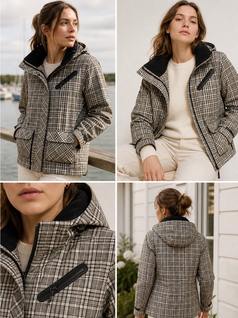Helly Hansen Helly Tech Waterproof Plaid Hooded Jacket – Medium
